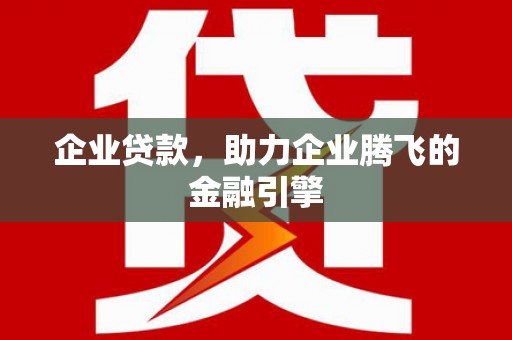 松江企业贷款，助力企业腾飞的金融引擎