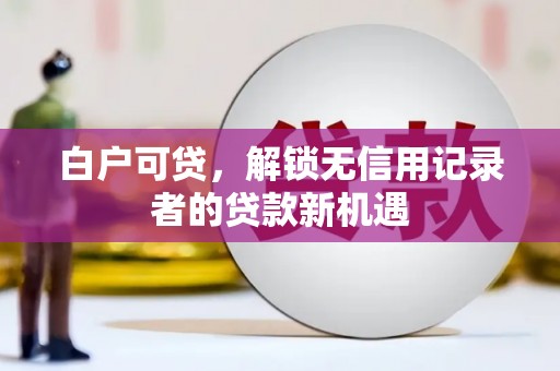 松江白户可贷，解锁无信用记录者的贷款新机遇