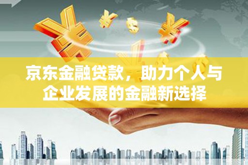 松江京东金融贷款，助力个人与企业发展的金融新选择