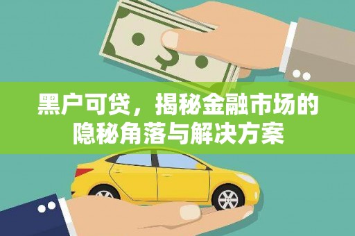 松江黑户可贷，揭秘金融市场的隐秘角落与解决方案