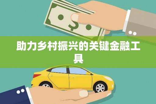 松江助力乡村振兴的关键金融工具