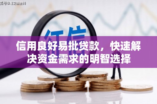 松江信用良好易批贷款，快速解决资金需求的明智选择