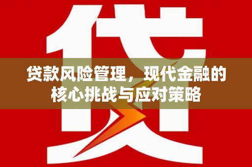 松江贷款风险管理，现代金融的核心挑战与应对策略