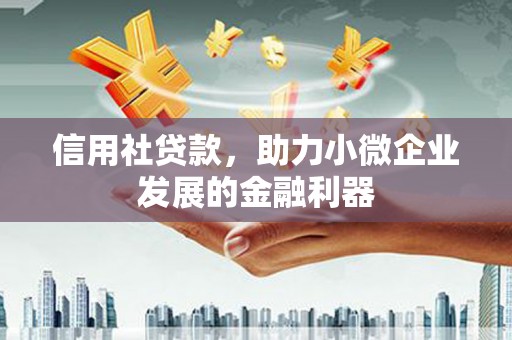 松江信用社贷款，助力小微企业发展的金融利器