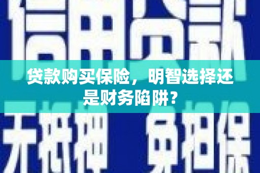 松江贷款购买保险，明智选择还是财务陷阱？