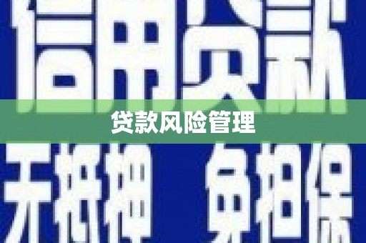 松江贷款风险管理