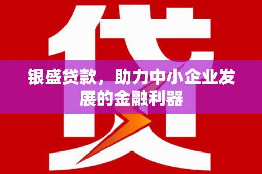 松江银盛贷款，助力中小企业发展的金融利器