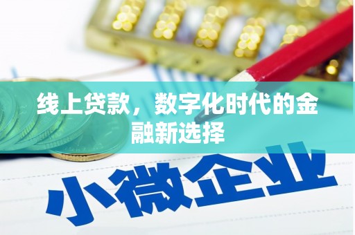 松江线上贷款，数字化时代的金融新选择
